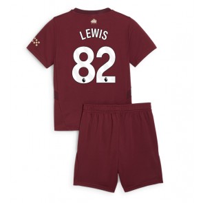 Manchester City Rico Lewis #82 Dětské Alternativní dres komplet 2024-25 Krátký Rukáv (+ trenýrky)